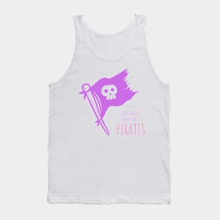 Just a Girl Who Likes Pirates Skull Flag Tank Top